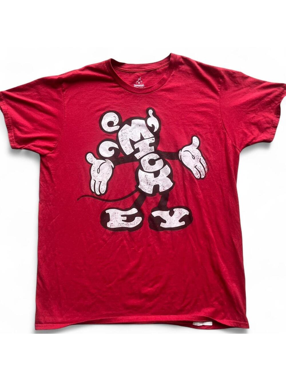 Walt Disney World Unisex Red Short Sleeve Cotton T-Shirt Size XL